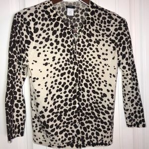 J.Crew 3/4 Sleeve Leopard Sweater